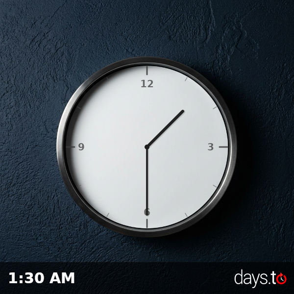 Clock showing 1:30 AM