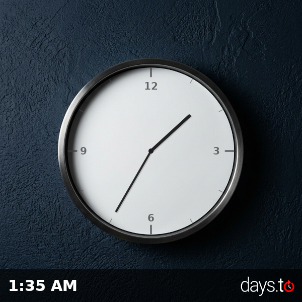 Clock showing 1:35 AM