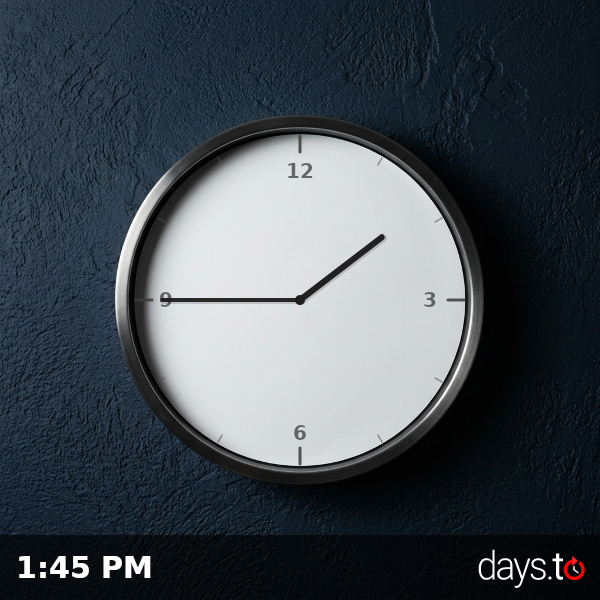 Clock showing 1:45 PM
