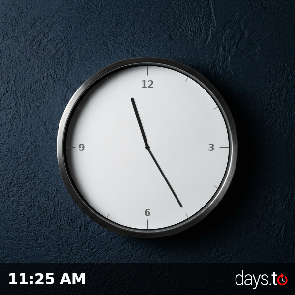 Clock showing 11:25 AM