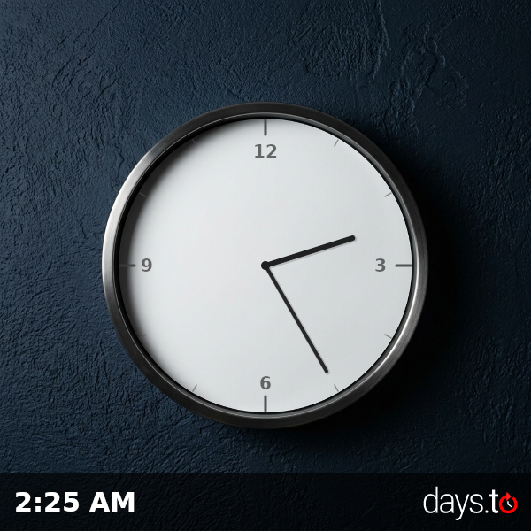 Clock showing 2:25 AM