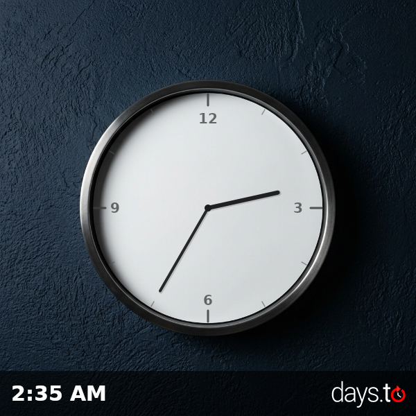 Clock showing 2:35 AM
