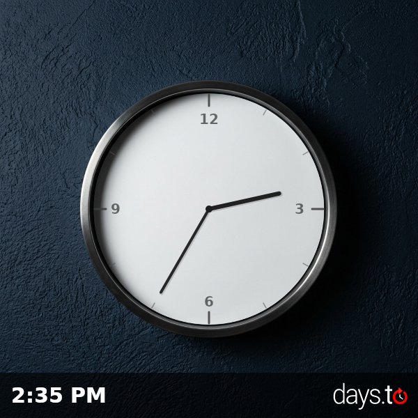 Clock showing 2:35 PM