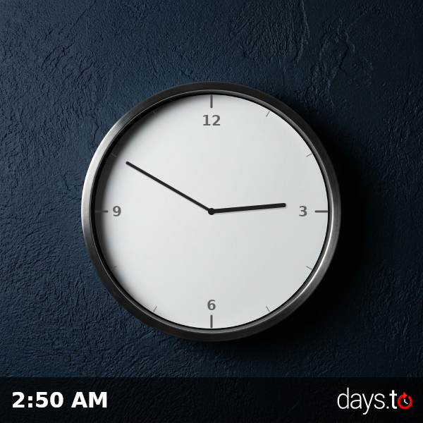Clock showing 2:50 AM
