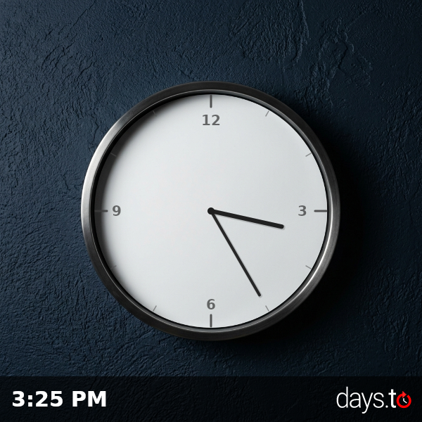 Clock showing 3:25 PM