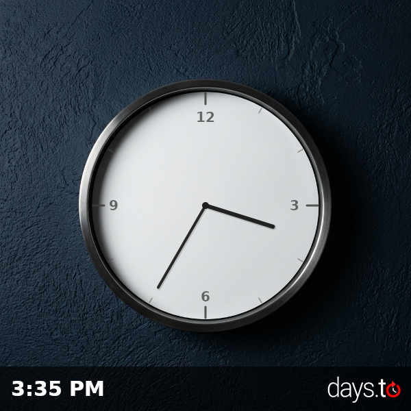 Clock showing 3:35 PM