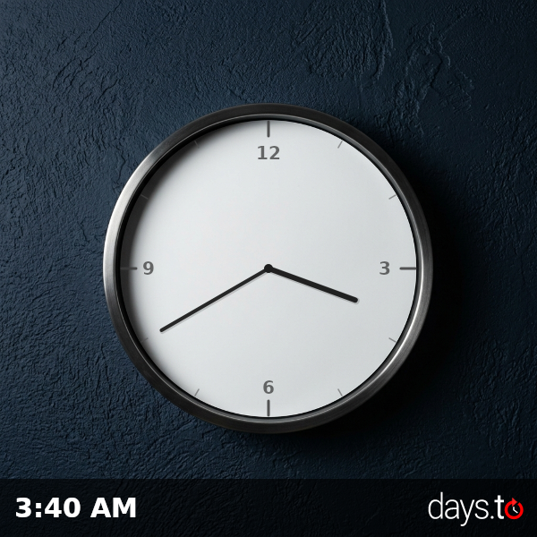 Clock showing 3:40 AM
