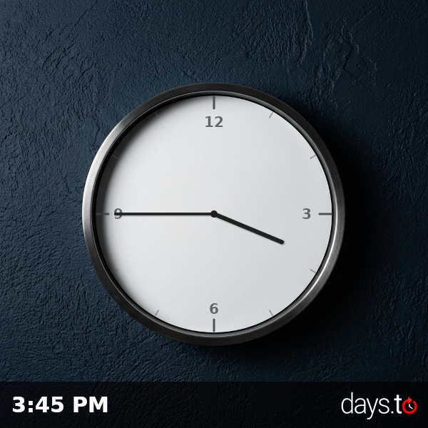 Clock showing 3:45 PM