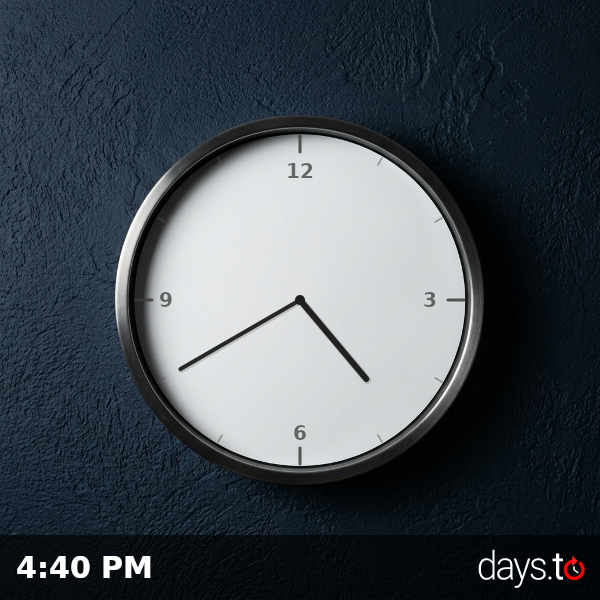 Clock showing 4:40 PM