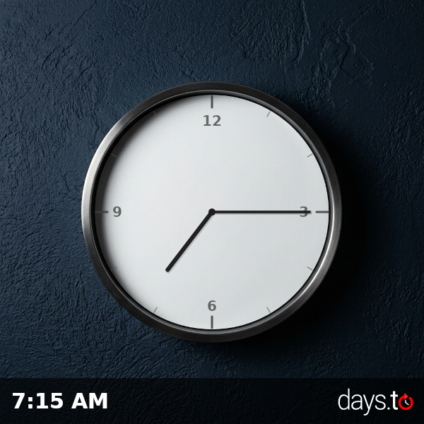 Clock showing 7:15 AM