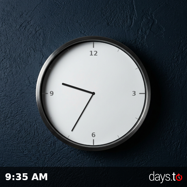 Clock showing 9:35 AM